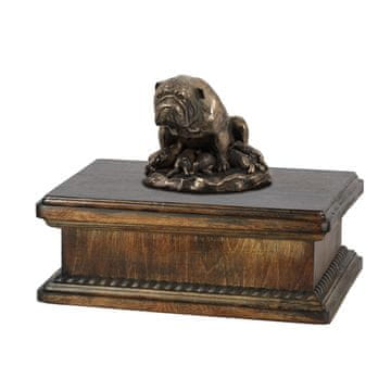 Artdog Bulldog II - žara za pasji pepel, klasična žara s kipcem, elegantna žara s psom znamke Art-Dog