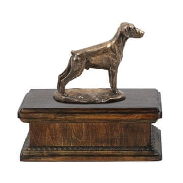 Artdog Doberman, Dobermann II - žara za pasji pepel, klasična žara s kipcem, elegantna žara s psom znamke Art-Dog