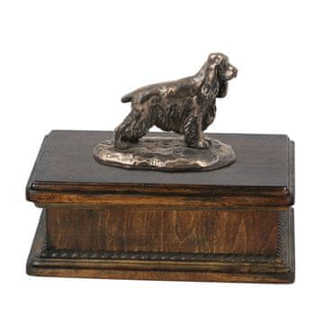 Artdog Angleški koker španjel - žara za pasji pepel, klasična žara s kipcem, elegantna žara s psom znamke Art-Dog