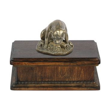 Artdog Staffordshire Bull Terrier, Staffik, Staffi III - žara za pasji pepel, klasična žara s kipcem, elegantna žara s psom znamke Art-Dog