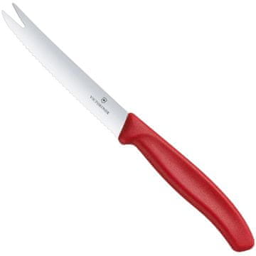 Victorinox Nož za sir in klobase, dolžina 110/219 mm – rdeč
