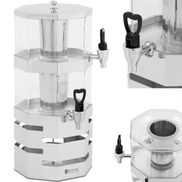 Royal Catering Dispenser za hlajenje sokov in pijač, dvojni, 2 x 4 l