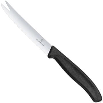 Victorinox Nož za sir in klobase, dolžina 110/219 mm – črn