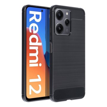 OEM CARBON etui za XIAOMI Redmi 12 4G / Redmi 12 5G črn