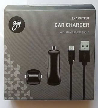 GOJI Avtopolnilec 2,4 A s kablom 1m MicroUSB