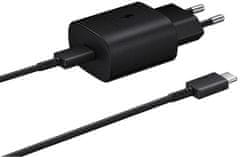 Samsung Original hišni polnilec Type C (SUPER FAST CHARGING) adapter EP-TA800XBE 25W + kabel EP-DA705BBE TYPE C - črn - original