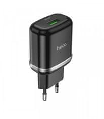 Hoco Pametni hišni polnilec adapter N3 18W z 3.0 QC USB vtičem črn