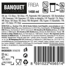 Banquet Stekleni kozarec 1,45 l + pokrov iz nerjavečega jekla FREIA