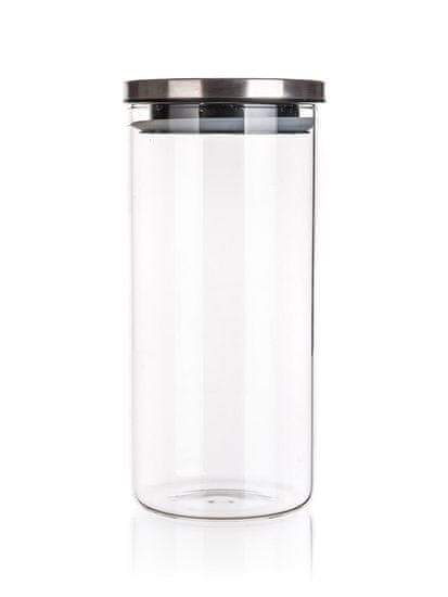 Banquet Stekleni kozarec 1,45 l + pokrov iz nerjavečega jekla FREIA