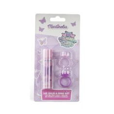 shumee Shimmer Wings set balzam za ustnice + obročki 2 kos.