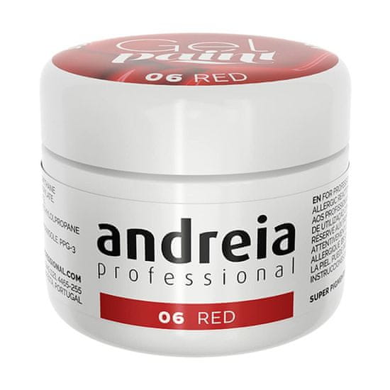Andreia Gel lak za nohte Andreia Gel Paint 4 ml Rdeča Nº 06