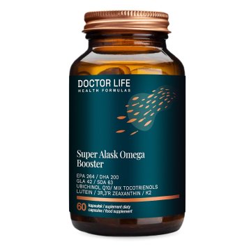 Prehransko dopolnilo Super Alaska Omega Booster, ki podpira srce in zmanjšuje vnetja, 60 kapsul