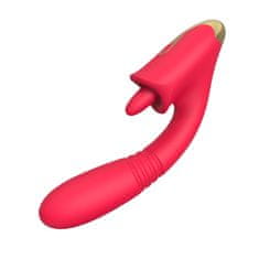 shumee Vibrator Condince s stimulatorjem klitorisa Red