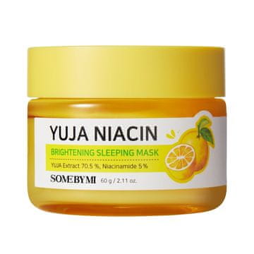 shumee Yuja Niacin Miracle Brightening Sleeping Mask posvetlitvena nočna maska 60 g