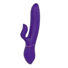 shumee Vžigalniki Ogrevan vibrator zajček s funkcijo potiskanja in 9 načini vibriranja temno moder
