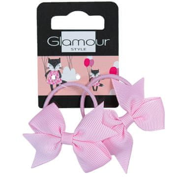 shumee Otroške gumice za lase Pink Bows 2 kom.