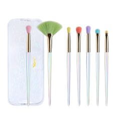 shumee Colorful Makeup Brushes, set barvitih čopičev za ličenje v kozmetični torbici T318, 7 kom.