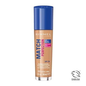shumee Match Perfection Foundation podlaga, ki se prilagaja polti 101 Classic Ivory SPF20 30 ml