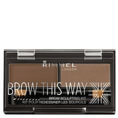 shumee Brow This Way Brow Sculpting Kit komplet za oblikovanje obrvi 002 Medium Brown 1,3 g