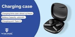 Viking Brezžične slušalke Bluetooth V49/BT/Wireless/Black