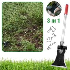 HOME & MARKER® Vrtno orodje z nastavljivimi položaji ročajev, sekira, motika, srp ali lopata 3 v 1 | VERSAX