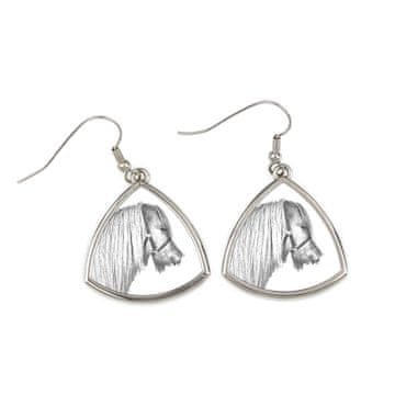 Artdog Shetlandski poni - konjski uhani, viseči uhani s fotografijo, personaliziran nakit s potiskom Art-Dog