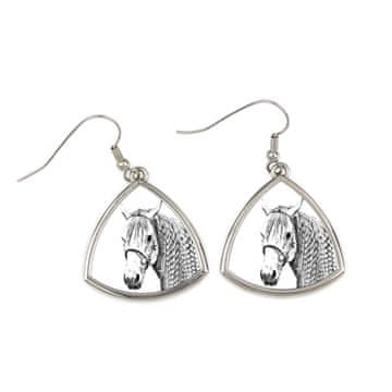 Artdog Azteca konj - konjski uhani, viseči uhani s fotografijo, personaliziran nakit s potiskom Art-Dog