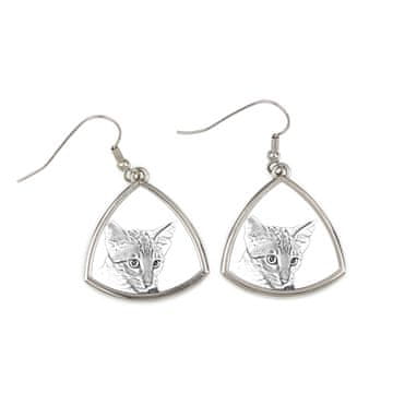 Artdog Savannah - uhani z mačko, viseči uhani s fotografijo, personaliziran nakit s potiskom Art-Dog