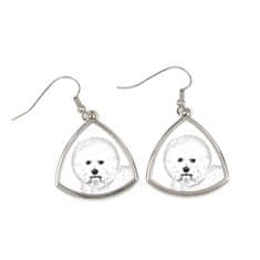 Artdog Bichon Frise, Tenerife Dog - pasji uhani, viseči uhani s fotografijo, personaliziran nakit s potiskom Art-Dog