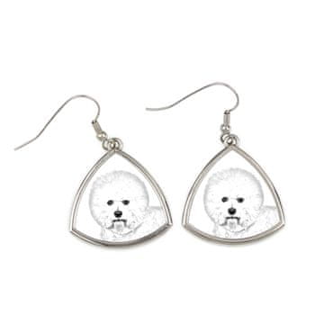 Artdog Bichon Frise, Tenerife Dog - pasji uhani, viseči uhani s fotografijo, personaliziran nakit s potiskom Art-Dog