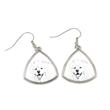 Artdog Samojed, Samojed, Samojedskaja - pasji uhani, viseči uhani s fotografijo, personaliziran nakit s potiskom Art-Dog