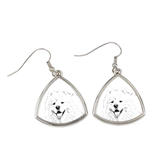 Artdog Samojed, Samojed, Samojedskaja - pasji uhani, viseči uhani s fotografijo, personaliziran nakit s potiskom Art-Dog