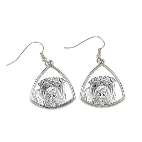 Artdog Shar Pei - pasji uhani, viseči uhani s fotografijo, personaliziran nakit s potiskom Art-Dog