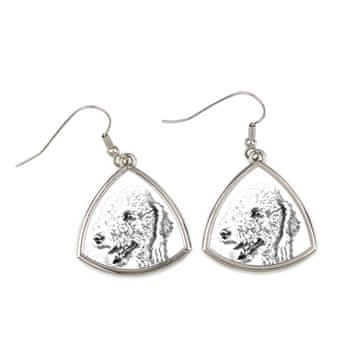 Artdog Bedlington terier, Rothbury terier - pasji uhani, viseči uhani s fotografijo, personaliziran nakit s potiskom Art-Dog