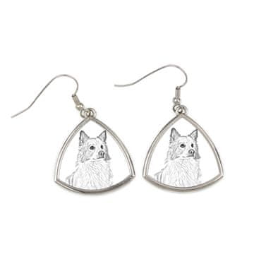 Artdog Islandski ovčar - pasji uhani, viseči uhani s fotografijo, personaliziran nakit s potiskom Art-Dog