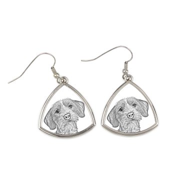 Artdog Breton Basset Hound, Basset Fauve de Bretagne - pasji uhani, viseči uhani s fotografijo, personaliziran nakit s potiskom Art-Dog