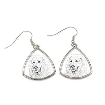 Artdog Pirenejski planšarski pes, Veliki Pireneji - pasji uhani, viseči uhani s fotografijo, personaliziran nakit s potiskom Art-Dog