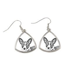 Artdog Cardigan Welsh Corgi - pasji uhani, viseči uhani s fotografijo, personaliziran nakit s potiskom Art-Dog