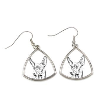 Artdog Cirneco dell'Etna, Sicilijanski hrt - uhani s psom, viseči uhani s fotografijo, personaliziran nakit s potiskom Art-Dog