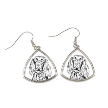 Artdog Nemški oštrodlaki ptičar, Drahthaar - pasji uhani, viseči uhani s fotografijo, personaliziran nakit s potiskom Art-Dog