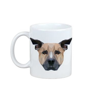 Artdog Staffordshire Bull Terrier, Staffik, Staffi - skodelica s fotografijo in napisom geometrijski pes Art-Dog