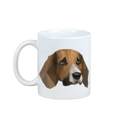 Artdog Beagle - skodelica s fotografijo in napisom geometrijskega psa Art-Dog