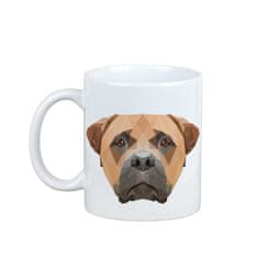 Artdog Bullmastiff, Bulmastiff - skodelica s fotografijo in napisom geometrijskega psa Art-Dog
