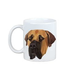 Artdog Boerboel, južnoafriški mastif - skodelica s fotografijo in napisom: geometrijski pes Art-Dog