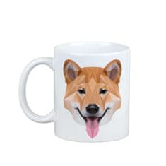 Artdog Shiba Inu - skodelica s fotografijo in napisom geometrijskega psa Art-Dog