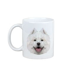 Artdog Samojed, Samojed, Samojedskaja - skodelica s fotografijo in napisom geometrijski pes Art-Dog