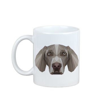 Artdog Weimaraner, Weimaraner - skodelica s fotografijo in napisom geometrijski pes Art-Dog