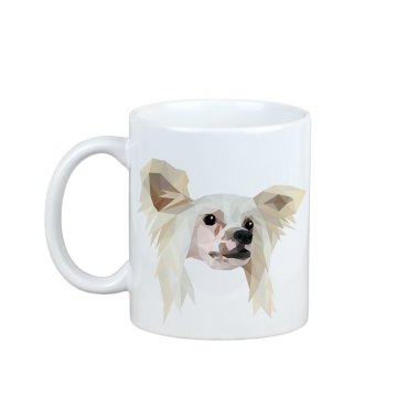Artdog Kitajski čopasti pes - skodelica s fotografijo in napisom: geometrijski pes Art-Dog