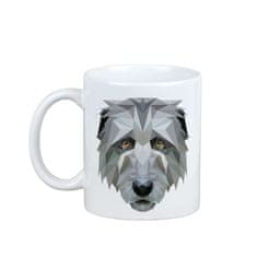 Artdog Irski volčjak, Irish wolfhound - skodelica s fotografijo in napisom: geometrijski pes Art-Dog
