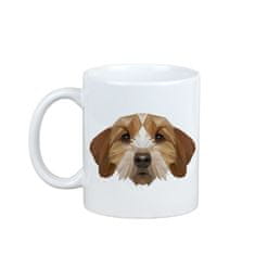 Artdog Breton Basset, Basset Fauve de Bretagne - skodelica s fotografijo in napisom geometrijski pes Art-Dog